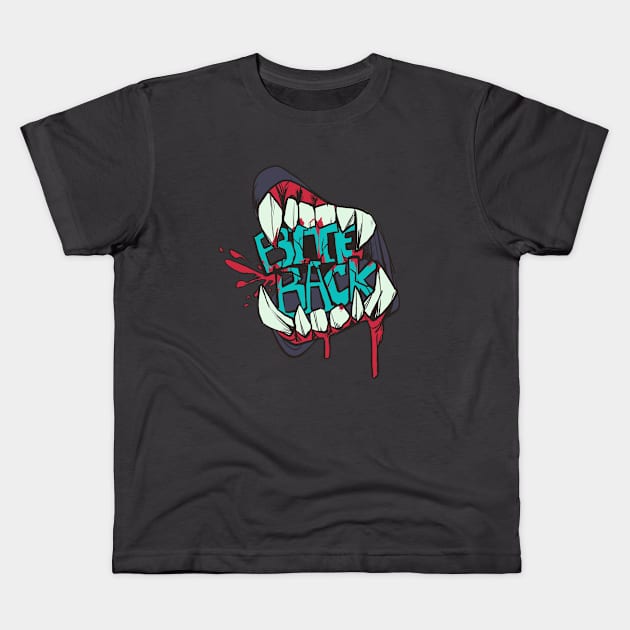 Bite Back Kids T-Shirt by abakkus